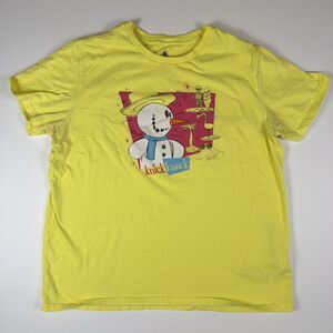 Disney Parks Pixar Snowman Knick Knack Short Yellow T-shirt Adult Unisex Large